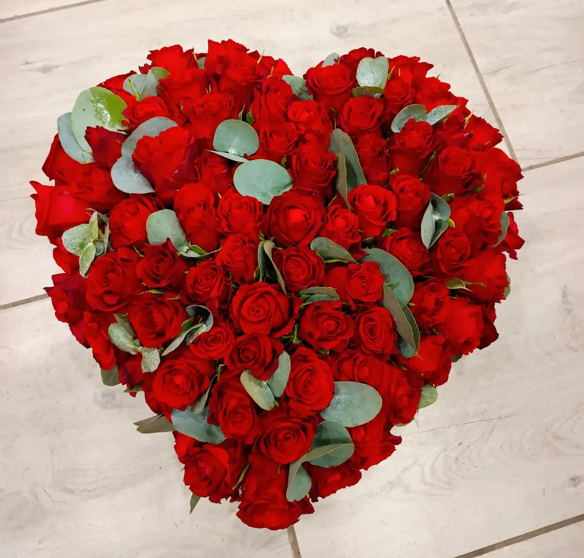 Coussin de deuil forme coeur - diamètre 28cm
